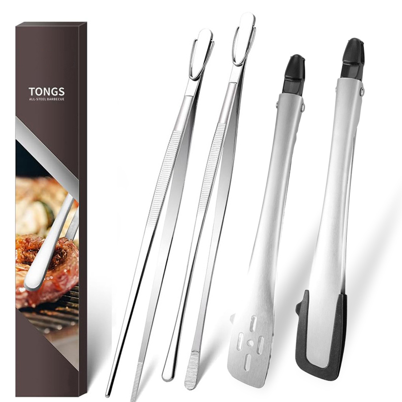Camping Cooking Tips - 11Inch Stainless Steel Food Tongs Silicone