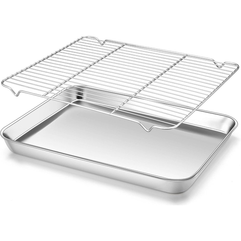 Camping Cooking Plate - Multifunction Baking Pan With Wire Rack