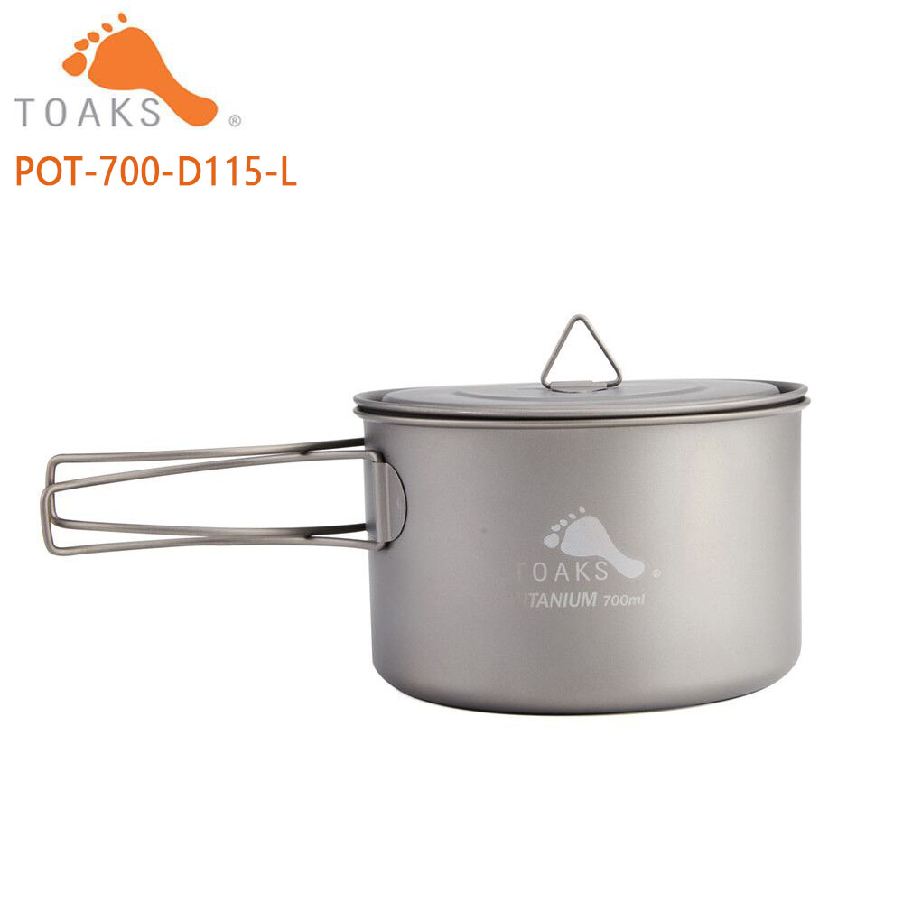 Camping Cooking Gear - TOAKS Pure Titanium Camping Cookware Outdoor