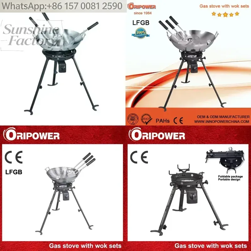 Camping Cooking Wok - Outdoor Camping Cooking Grill Stove burner