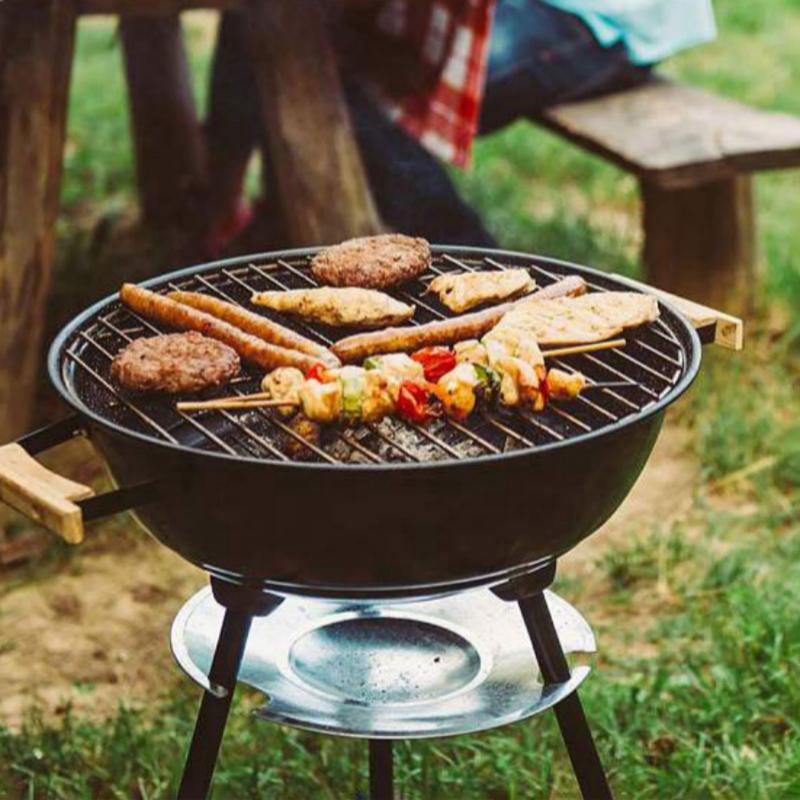 Camping Cooking Mat - 1Pc Stainless Steel Round BBQ Grill