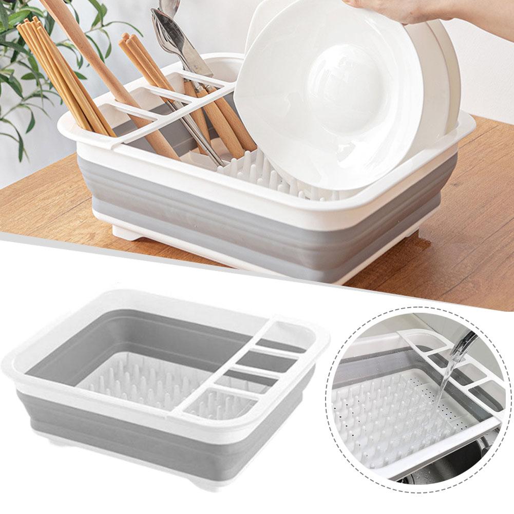 Camping Cooking Dishes - Foldable Dish Drainer Bowl Rack Dinnerware