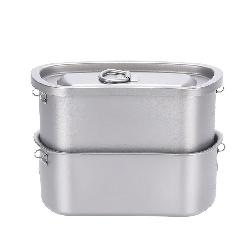 Camping Cooking Accessories Set - Outdoor camping titanium canteen cup set