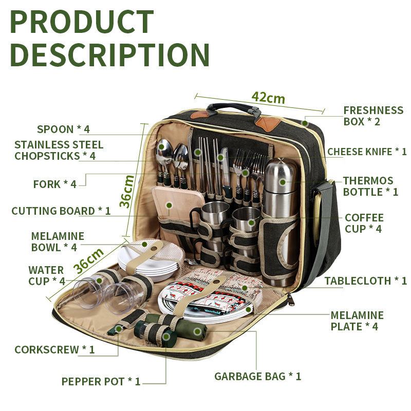 Portable Luxury Camping Picnic - Camping Cooking Dishes recension och pris