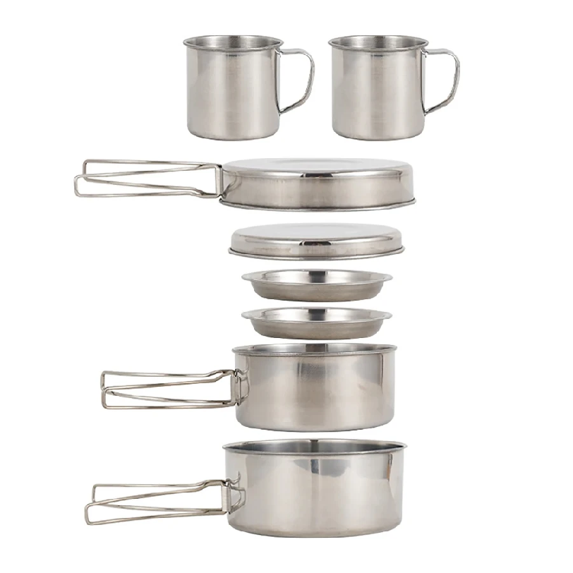 8pcs/Set Camping Cookware Mess - Camping Cooking Essentials recension och pris