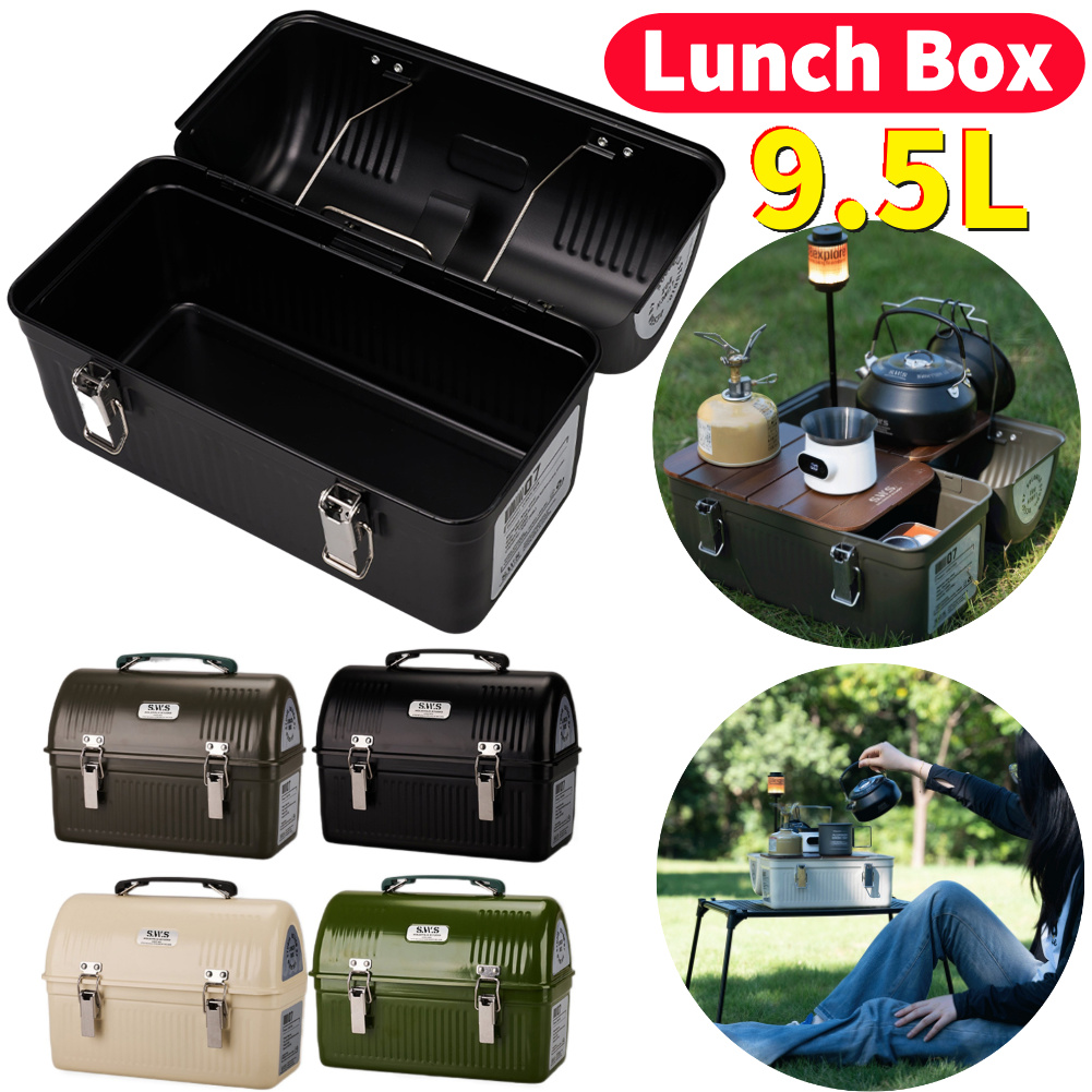 9.5L Vintage Camping Metal Lun - Camping Cooking Box recension och pris
