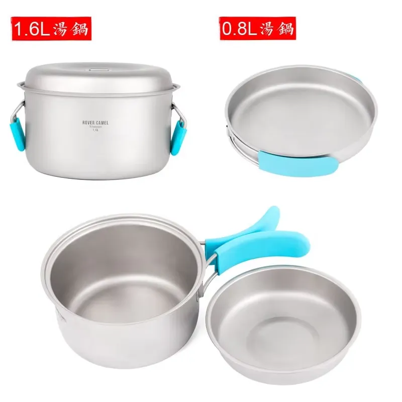 Pure Titanium Pot Set for Camp - Camping Cooking Accessories Set recension och pris