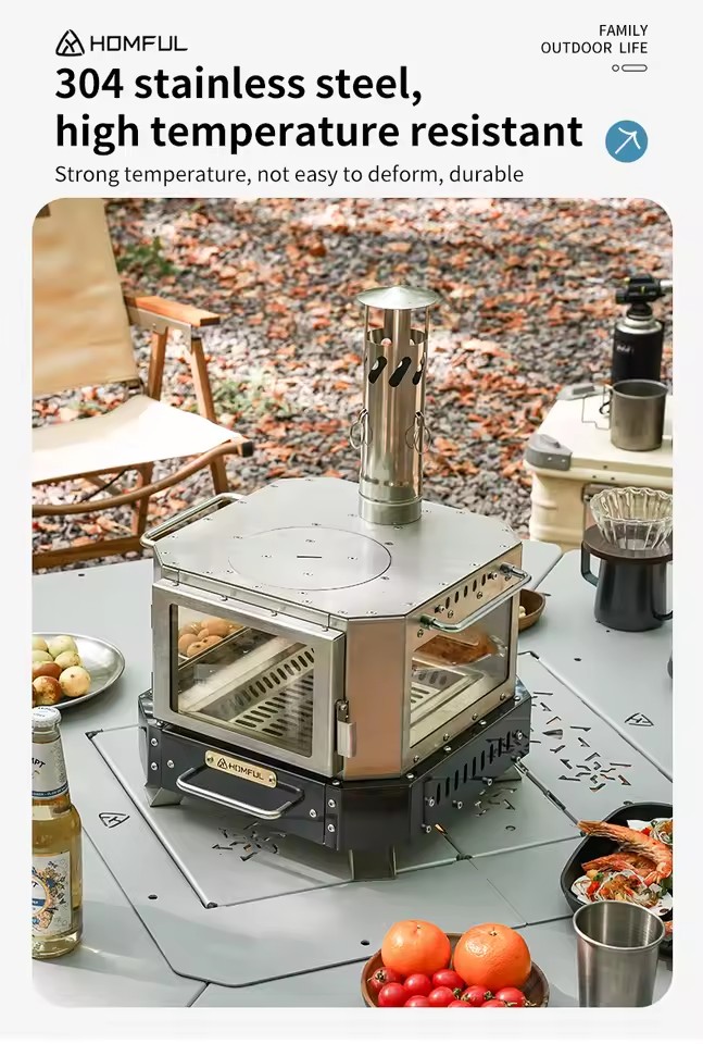 HOMFUL Portable Firewood Stove - Camping Cooking Wood Stove recension och pris