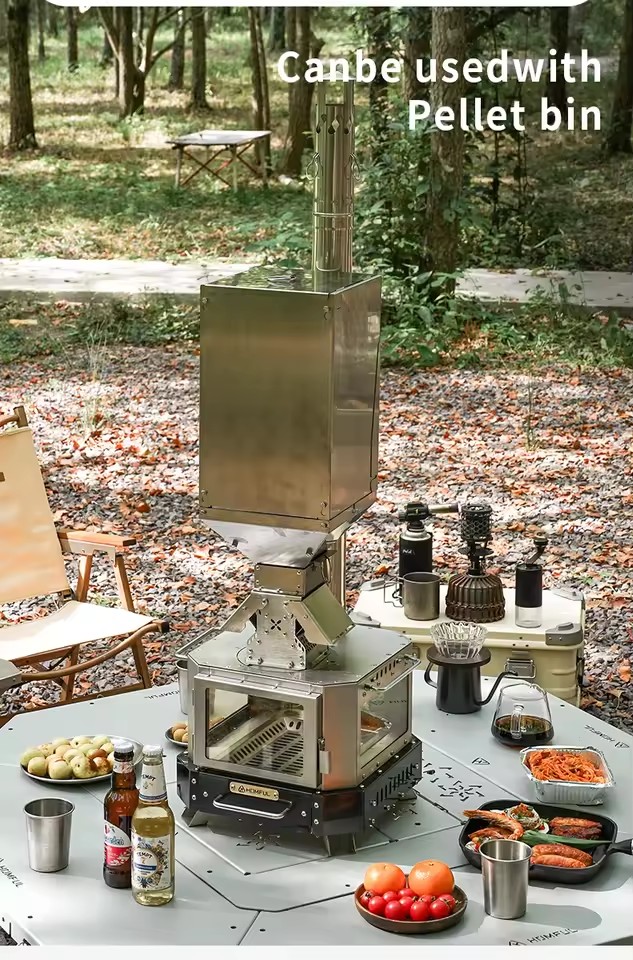 HOMFUL Portable Firewood Stove - Camping Cooking Wood Stove recension och pris