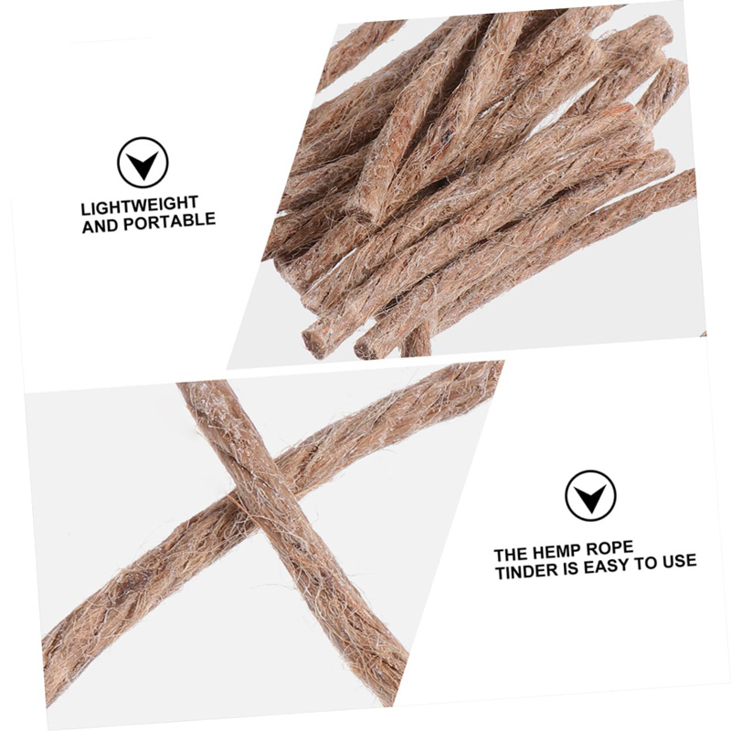 12/24Pcs Survival Wick Hemp Co - Camping Cooking Wood Stove recension och pris