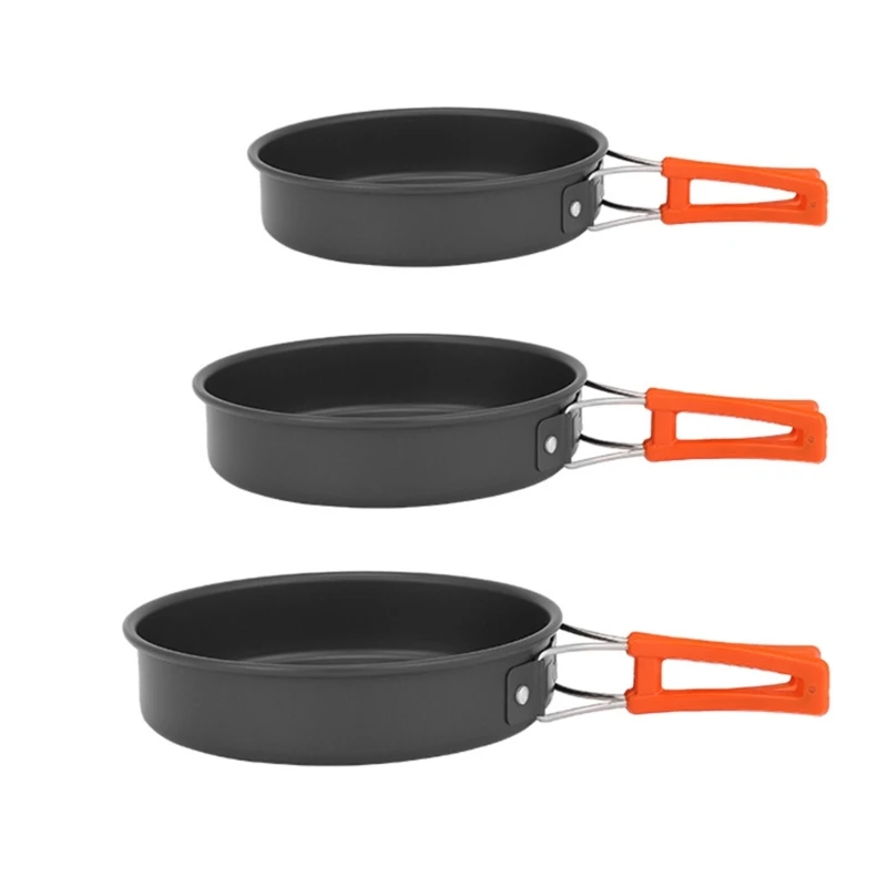 Portable Frying Pan with Stora - Camping Outdoor Cooking Set recension och pris