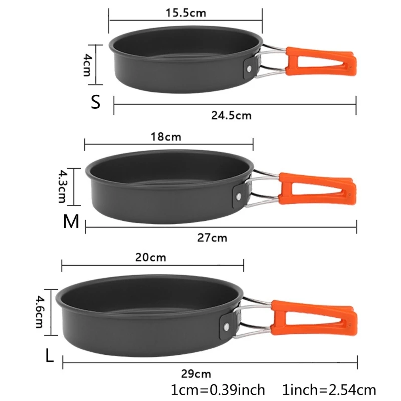 Portable Frying Pan with Stora - Camping Outdoor Cooking Set recension och pris