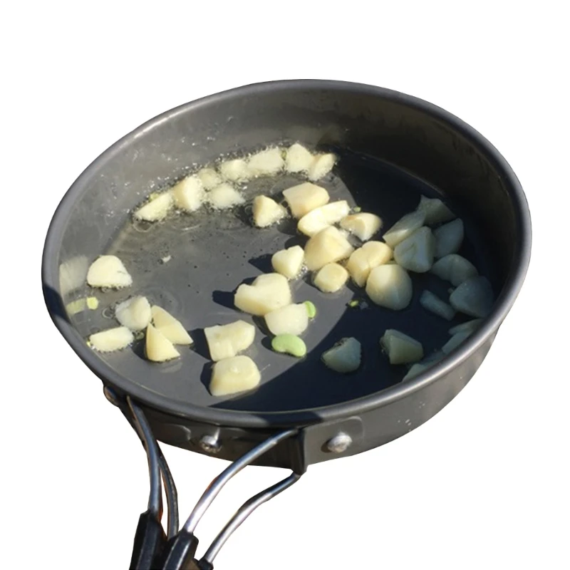 Portable Frying Pan with Stora - Camping Outdoor Cooking Set recension och pris