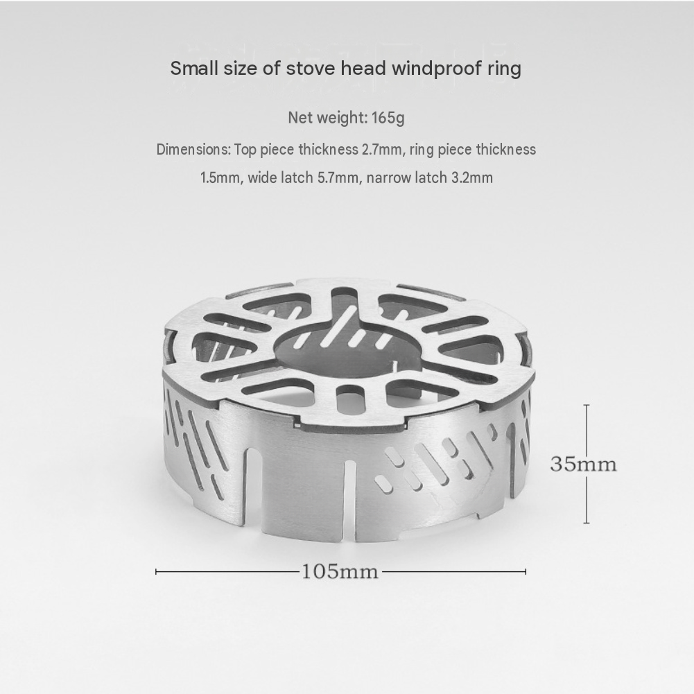 Stainless Steel Windproof Ring - Camping Cooking Ring recension och pris