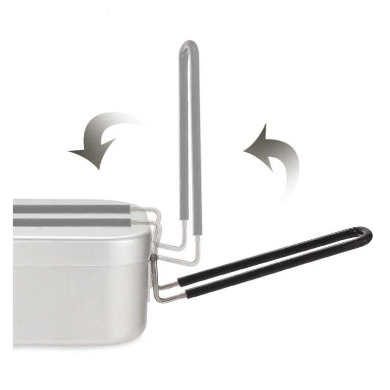 800/1400ML Aluminum Lunch Boxe - Camping Cooking Dishes recension och pris