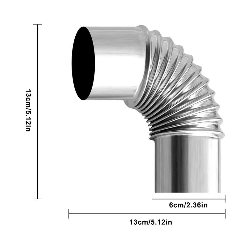 60/75mm Stainless Steel 90 Deg - Camping Cooking Wood Stove recension och pris
