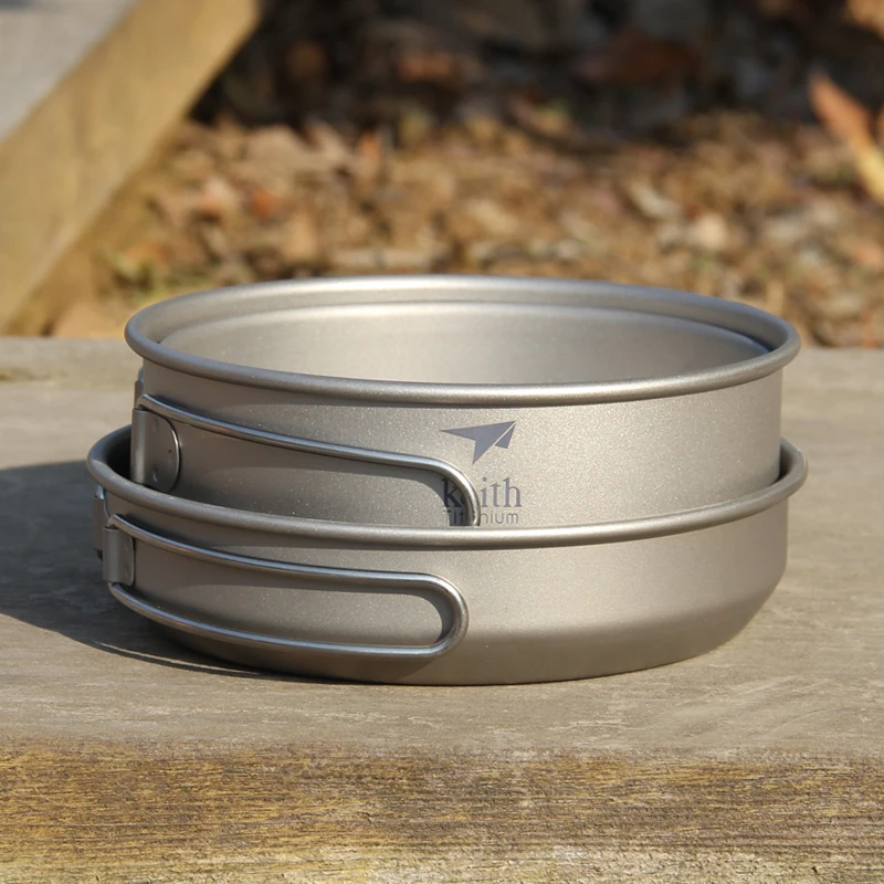 Keith 3PCS Titanium Cookware P - Camping Cooking Wok recension och pris