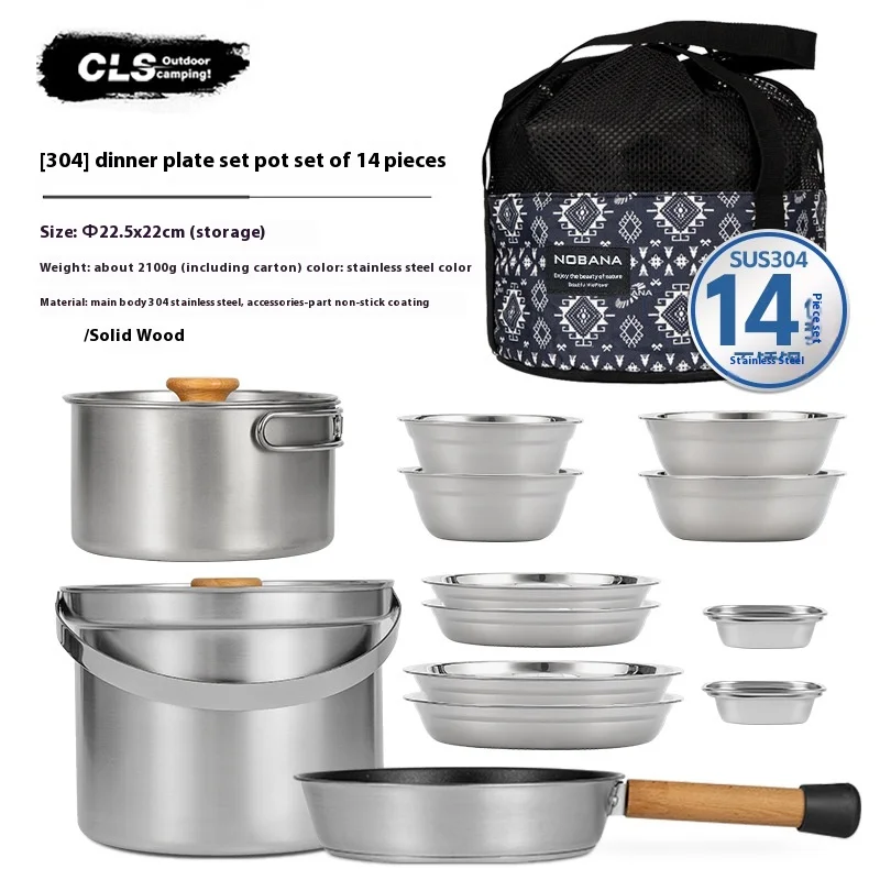 NOBANA&CLS 22PCS Stainless Ste - Camping Cooking Gear recension och pris