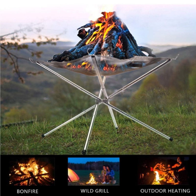 Outdoor BBQ Bonfire Rack Porta - Camping Cooking Wood Stove recension och pris
