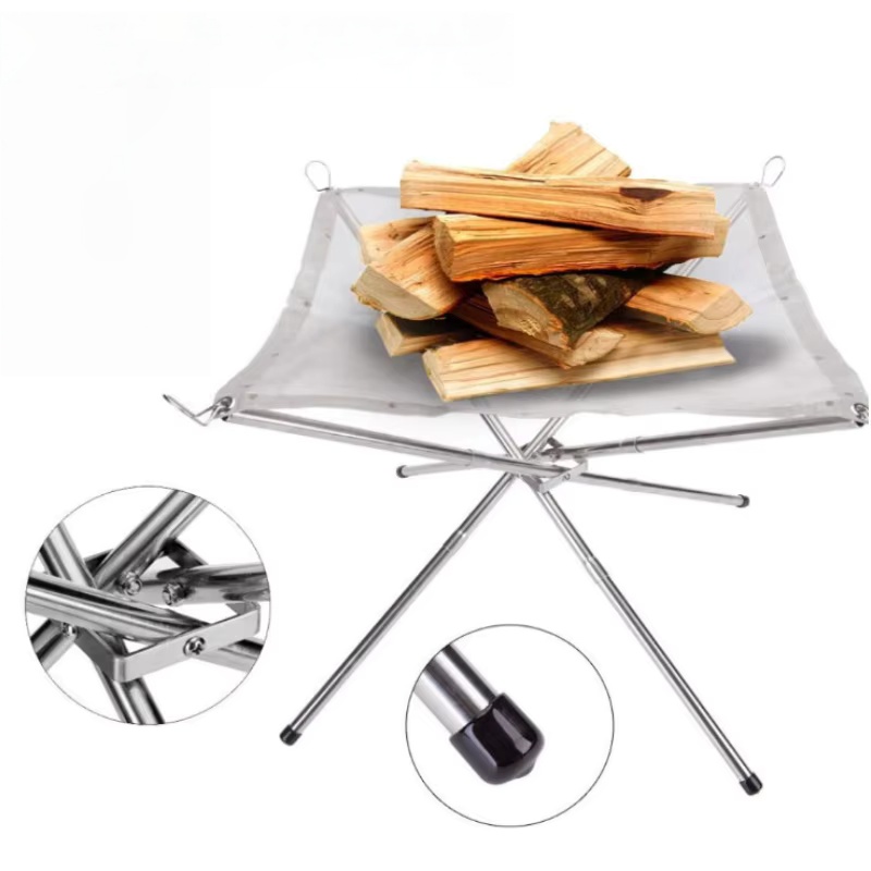 Outdoor BBQ Bonfire Rack Porta - Camping Cooking Wood Stove recension och pris