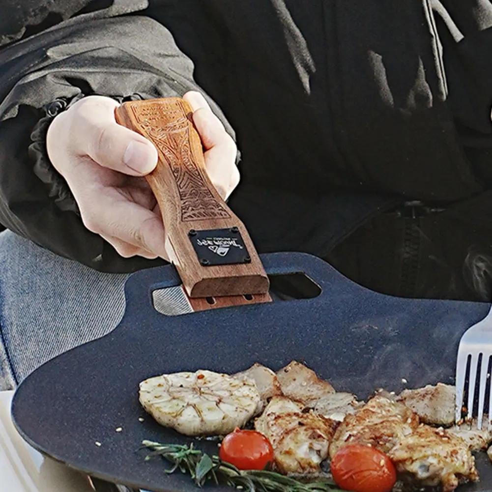 Outdoor Natural Wood Grill Pan - Campfire Cooking Anime recension och pris