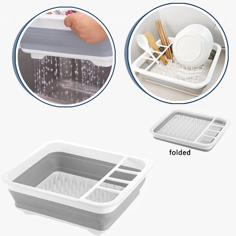 Foldable Dish Drainer Bowl Rac - Camping Cooking Dishes recension och pris