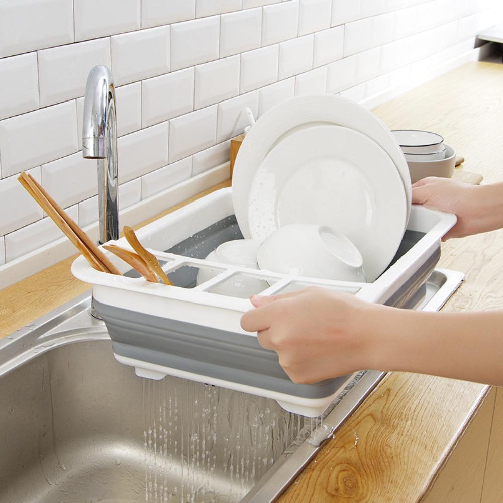 Foldable Dish Drainer Bowl Rac - Camping Cooking Dishes recension och pris