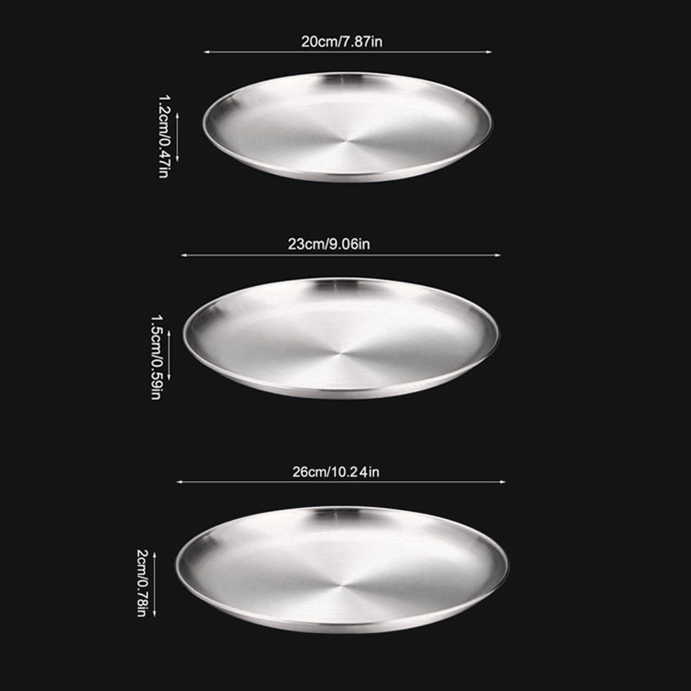 8Pcs Metal Dining Dish Stainle - Camping Cooking Plate recension och pris