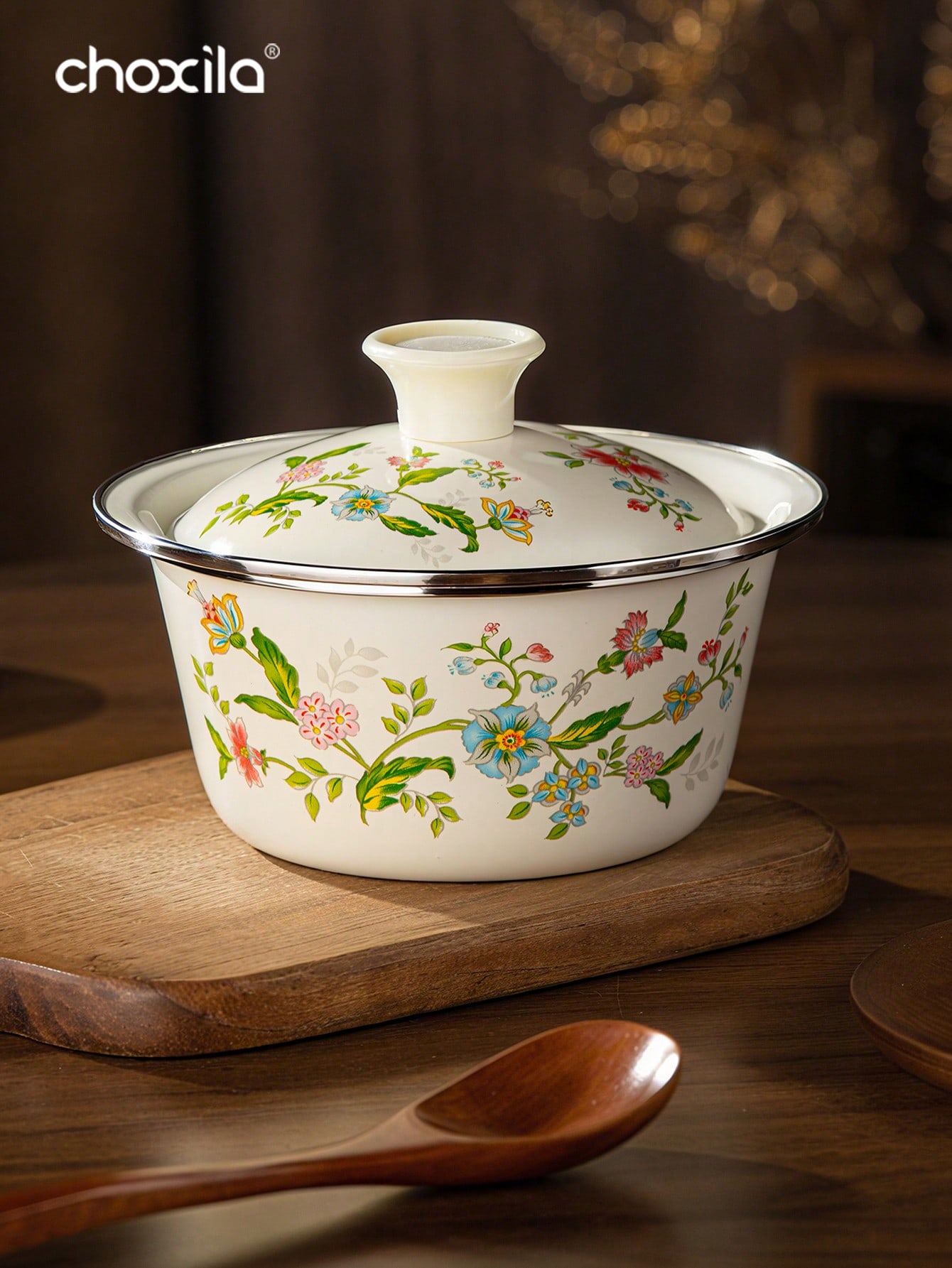 1pc Enamel-Patterned Rice Bowl - Camping Cooking Materials recension och pris