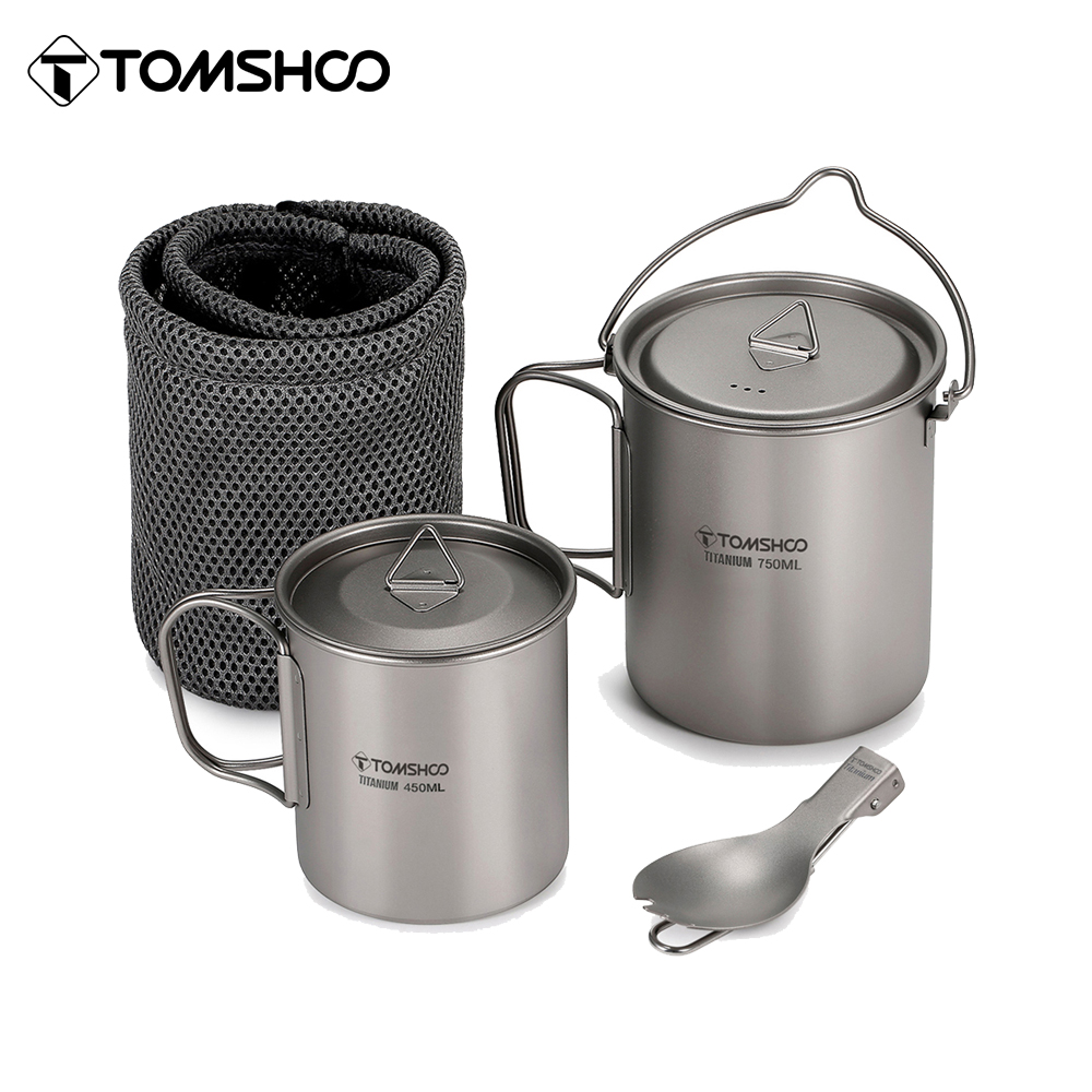 Tomshoo 3 PCS Titanium Cookwar - Camping Cooking Books recension och pris