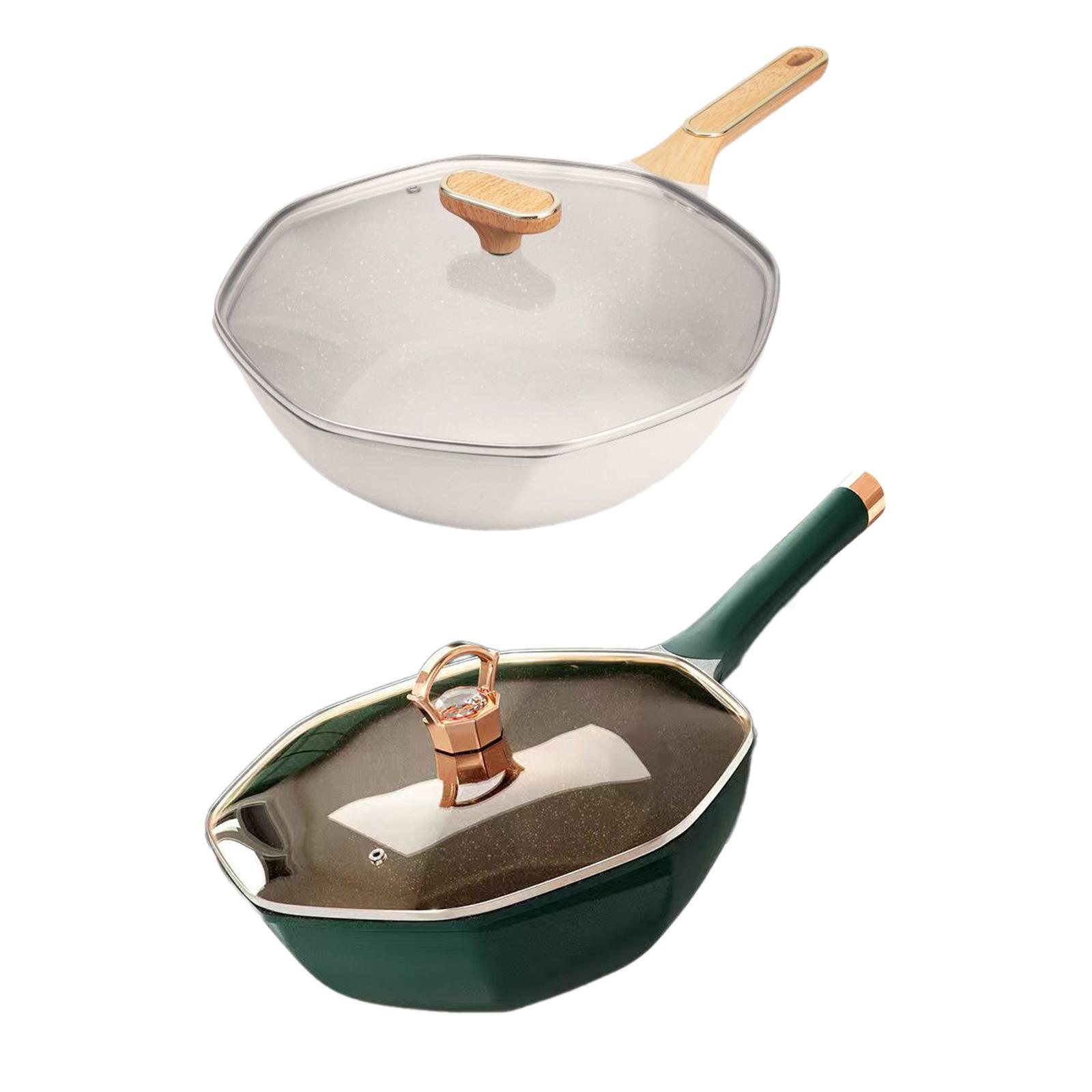 Octagonal Frying Pan with Lid  - Camping Cooking Wok recension och pris