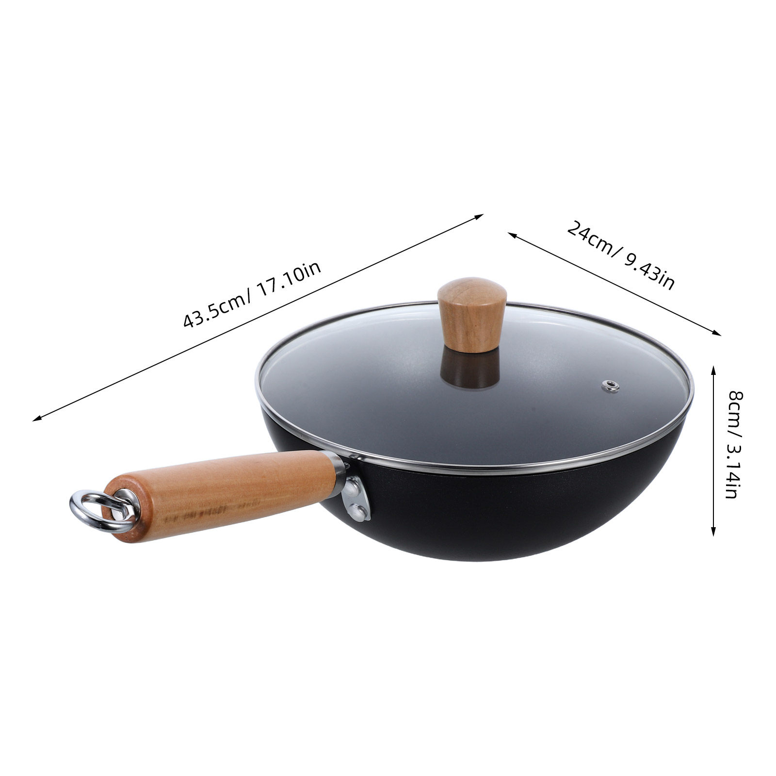 Small Iron Frying Pan Uncoated - Camping Cooking Wok recension och pris