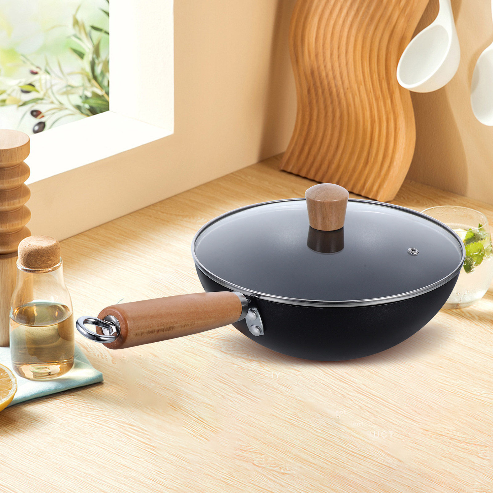 Small Iron Frying Pan Uncoated - Camping Cooking Wok recension och pris