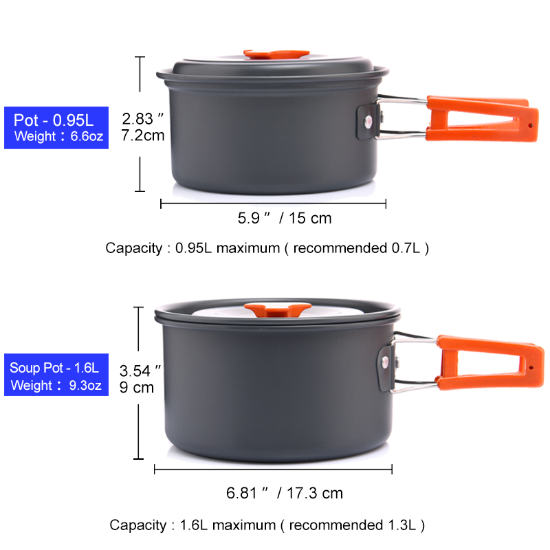 Widesea Camping Outdoor Cookwa - Camping Cooking Gear recension och pris