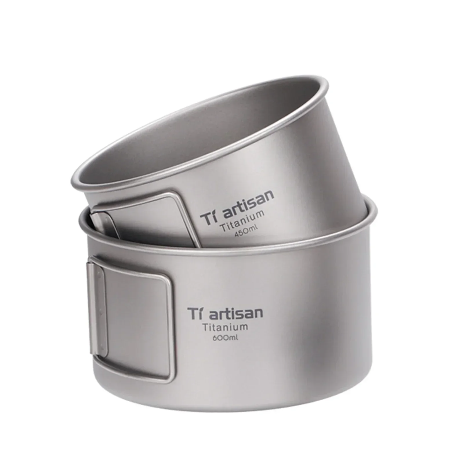 Titanium Bowl With Folding Han - Camping Cooking Wok recension och pris