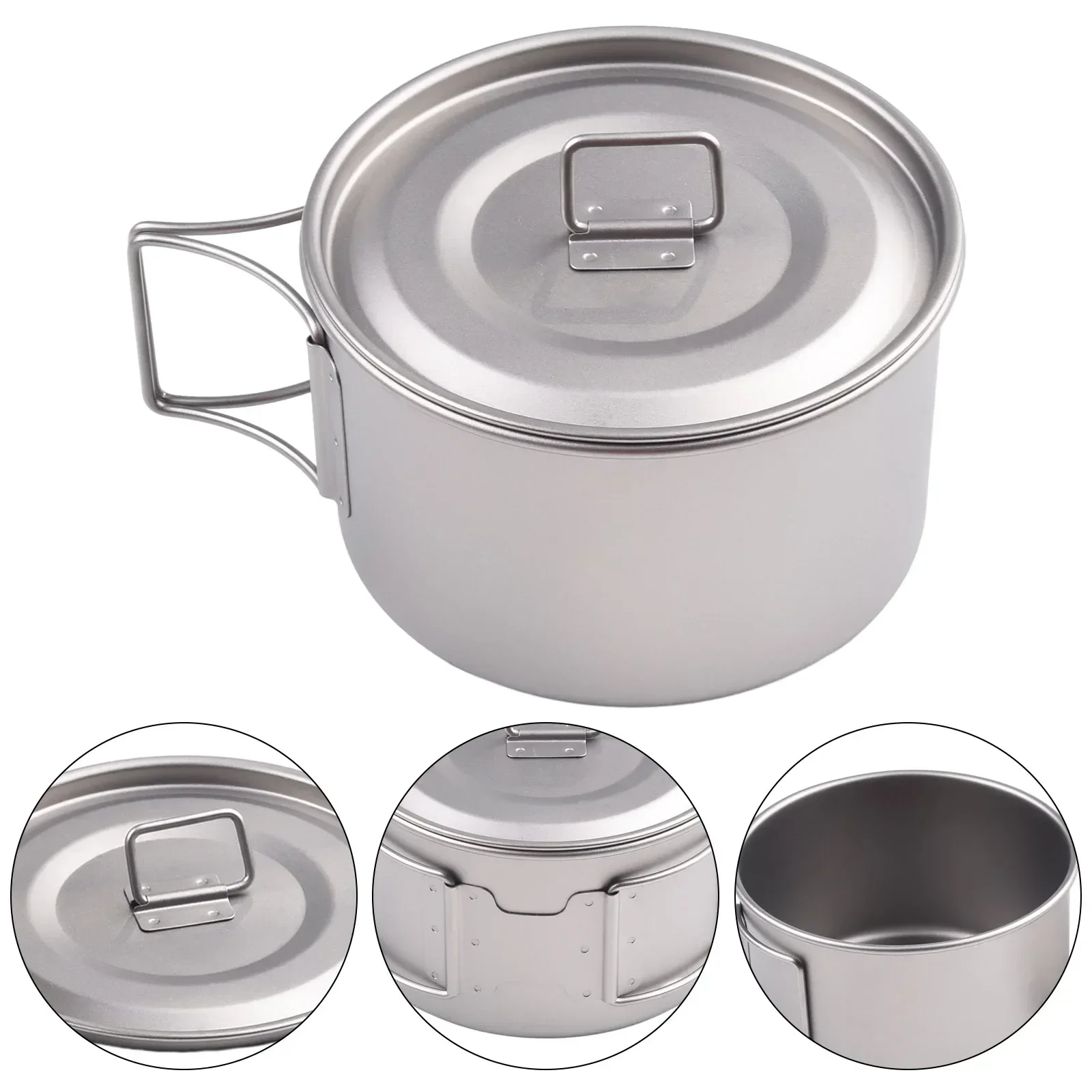 Titanium Bowl With Folding Han - Camping Cooking Wok recension och pris