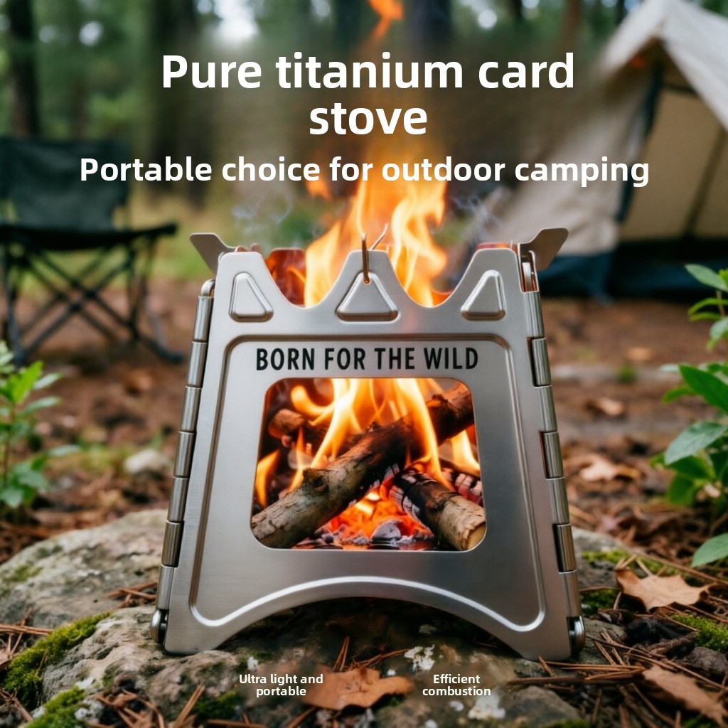 TiForge Compact Folding Titani - Camping Cooking Wood Stove recension och pris