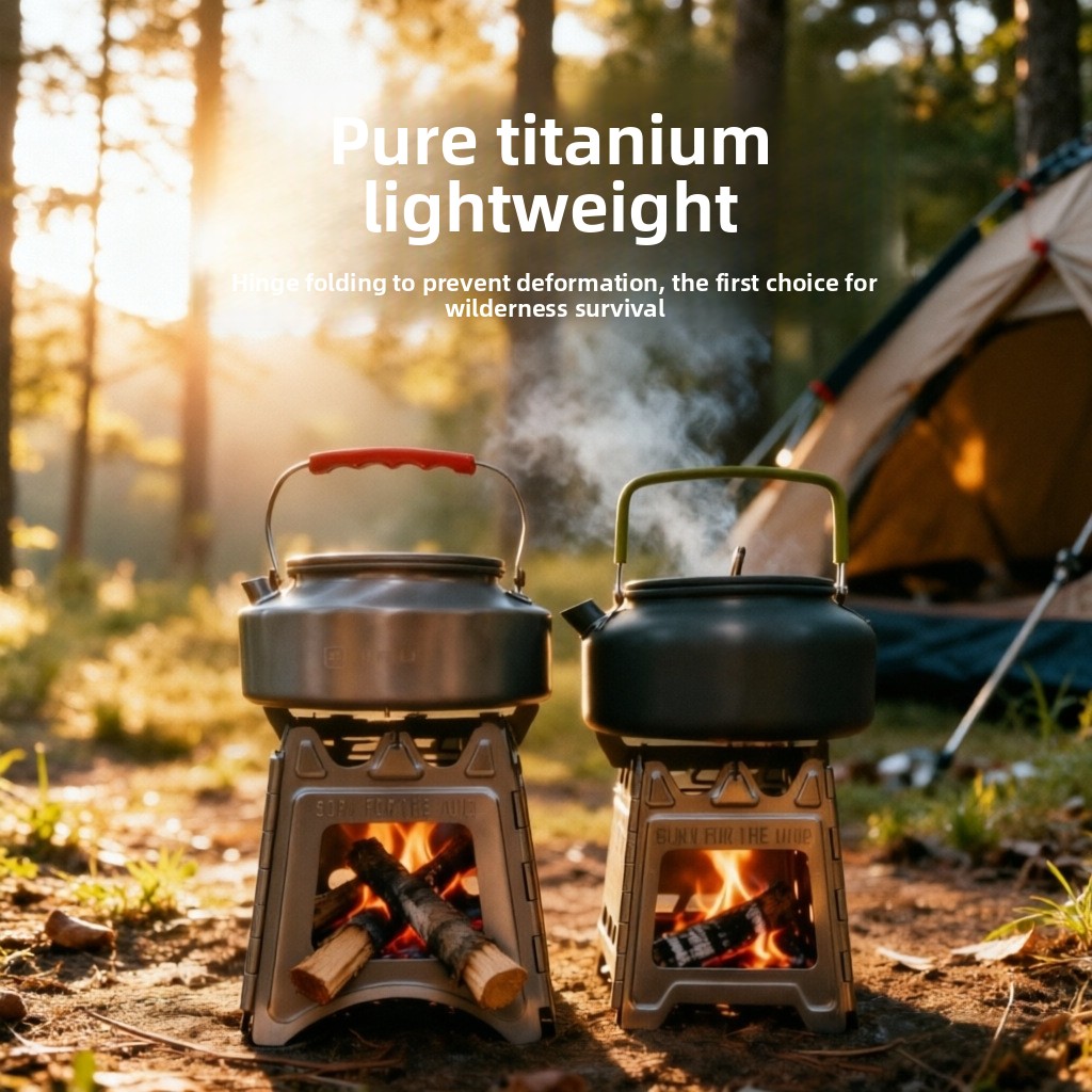 TiForge Compact Folding Titani - Camping Cooking Wood Stove recension och pris