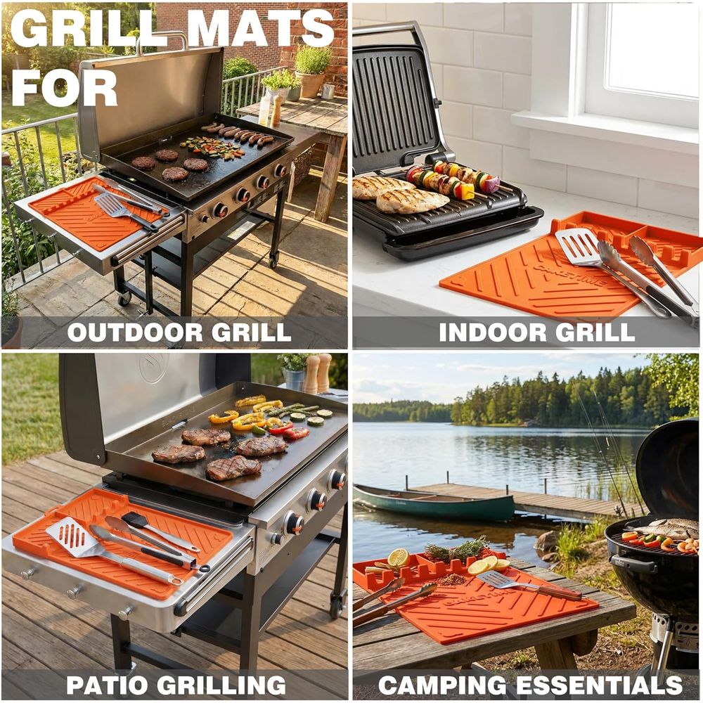Silicone Grill Mats or Griddle - Camping Cooking Mat recension och pris