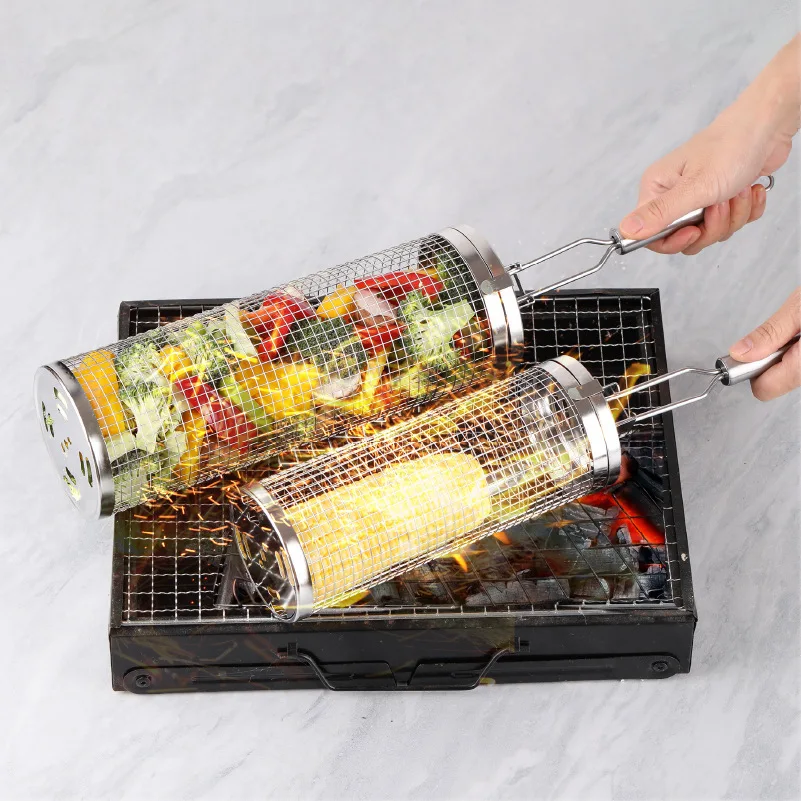 Stainless Steel Rolling Grill  - Camping Cooking Essentials recension och pris
