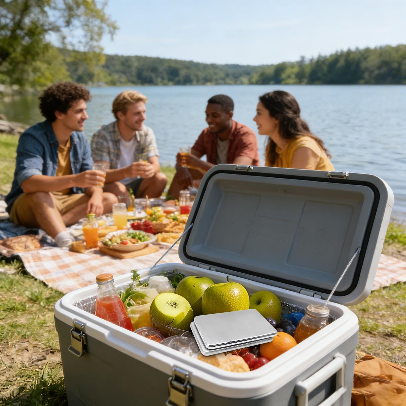 2pcs Stainless Steel Ice Packs - Camping Cooking Box recension och pris