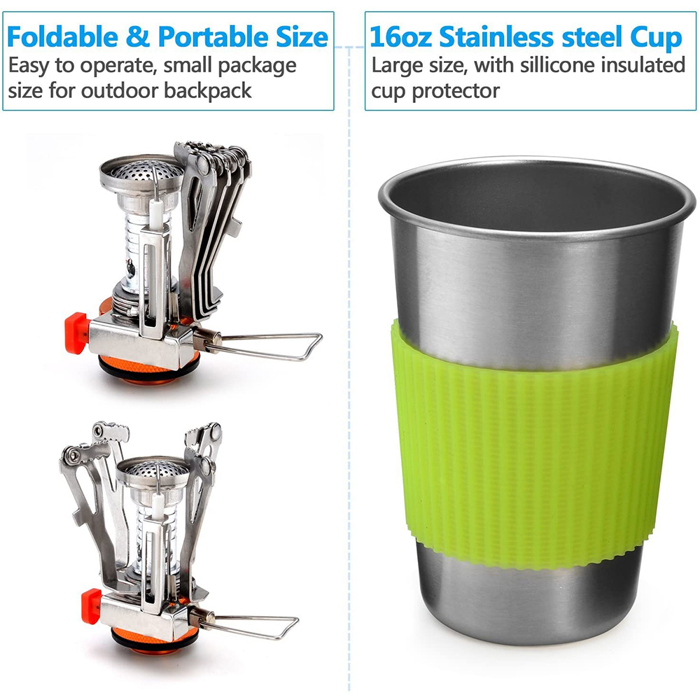 Camping Cookware Kit with Stov - Camping Cooking Essentials recension och pris